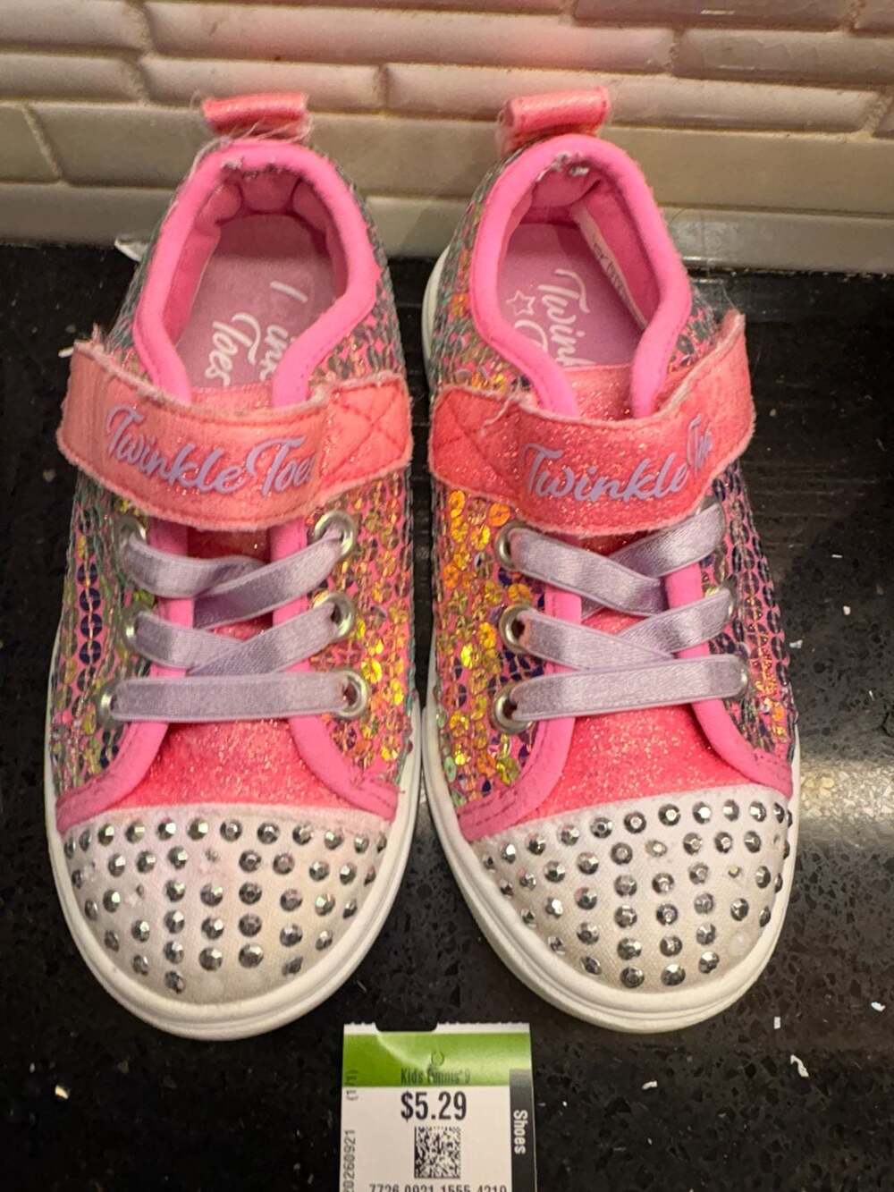 Skechers Twinkle Toes Twinkle Sparks Sequin Party Size 9 Pink Sneakers